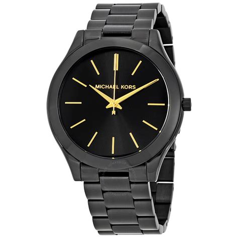 michael kors black dial watch|michael kors watches ladies black.